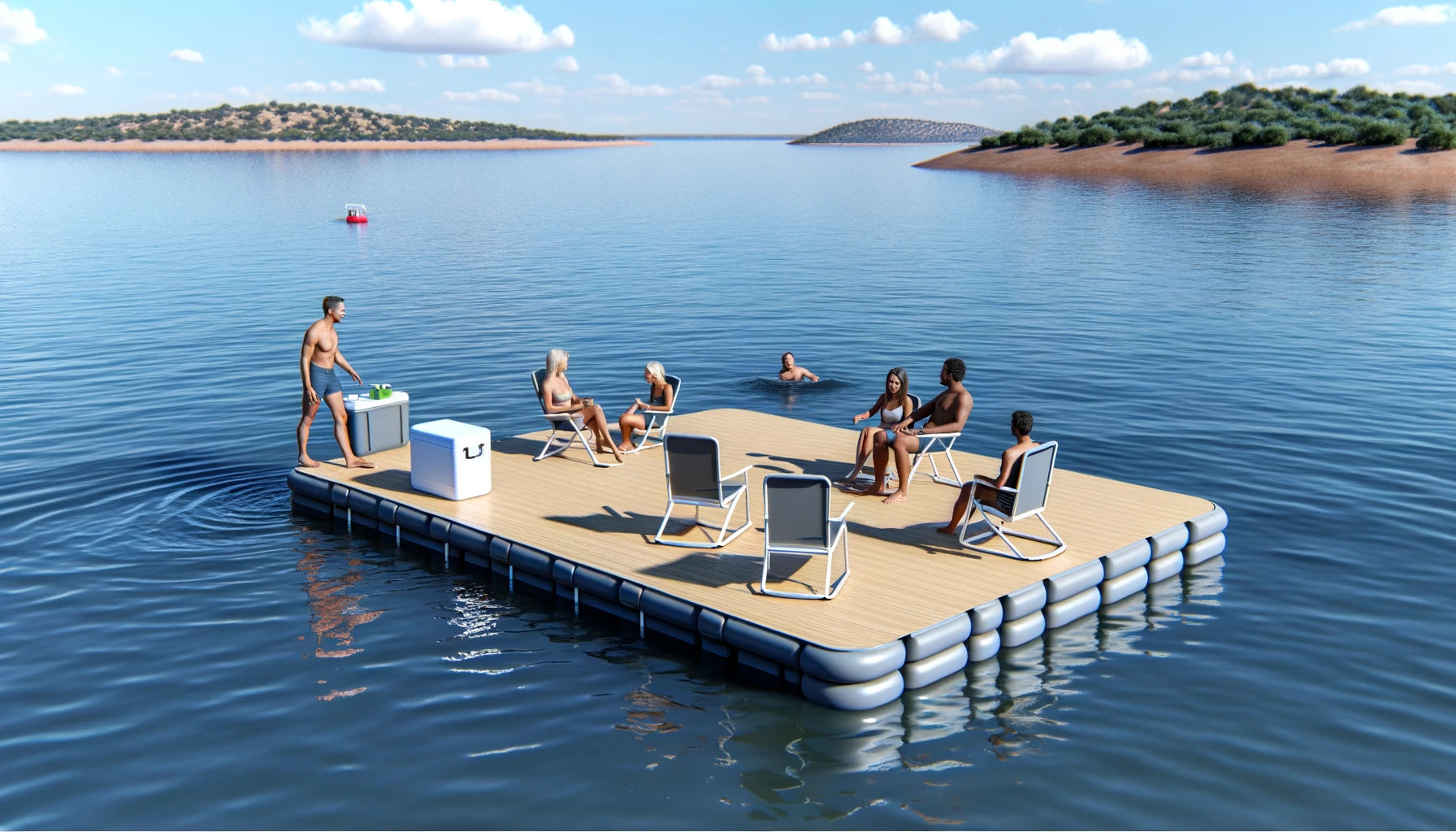 Inflatable Floating Dock Platform