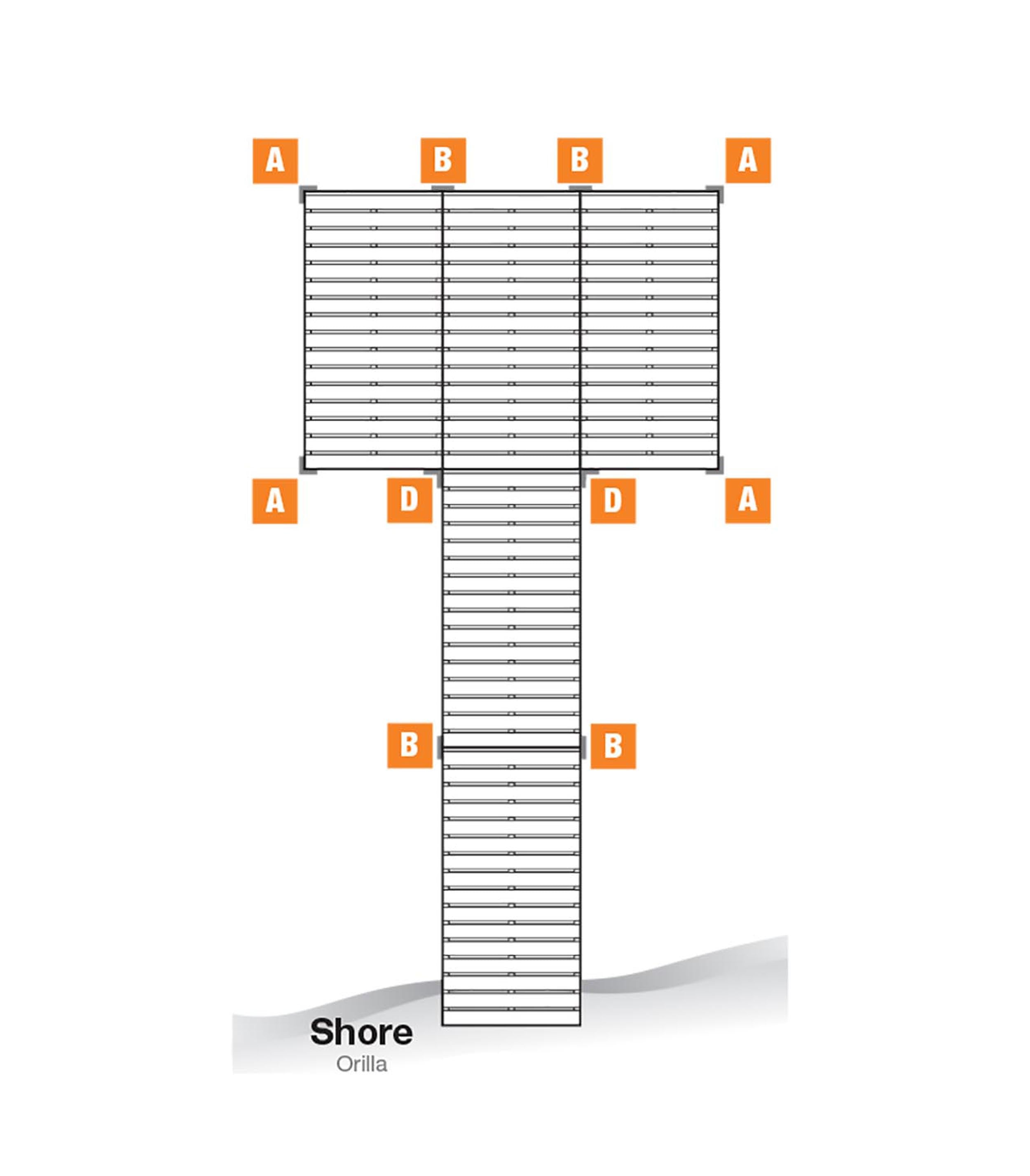 "D" Inside Corner Bracket (3 way) - Normal Duty