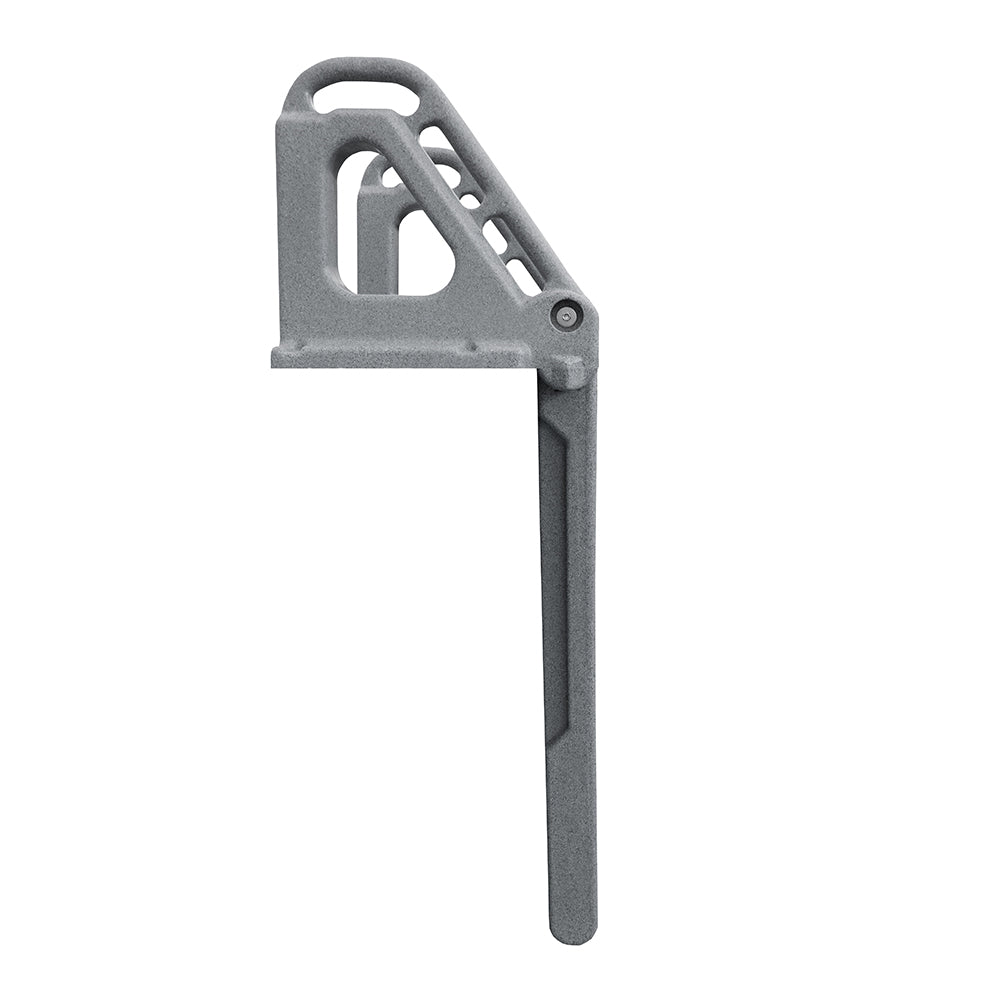 TechStar Rotomolded Heavy Duty Flip Up 4 Step Dock Ladder - Granite Gray