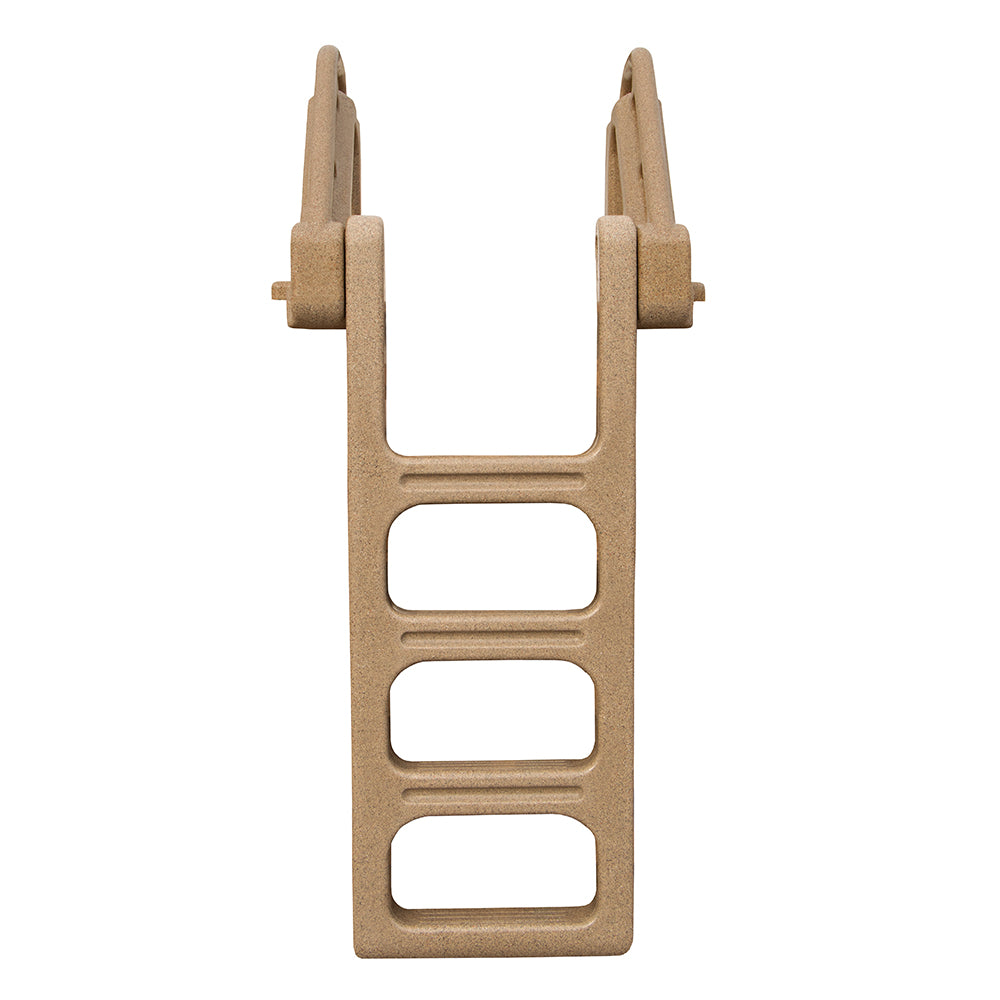 TechStar Rotomolded Heavy Duty Flip Up 4 Step Dock Ladder - Sandstone