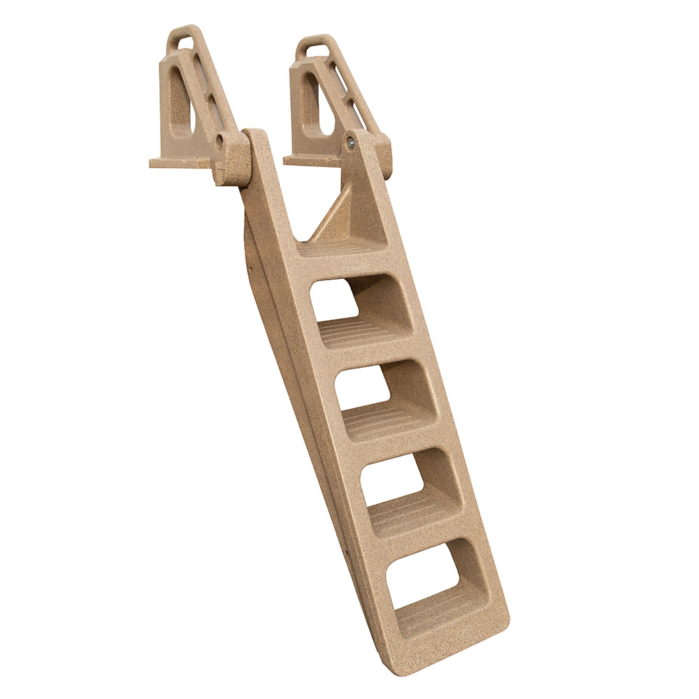 Techstar Rotomolded 5 Step Wide Flip-Up Heavy Duty Stair Step Ladder - Sandstone