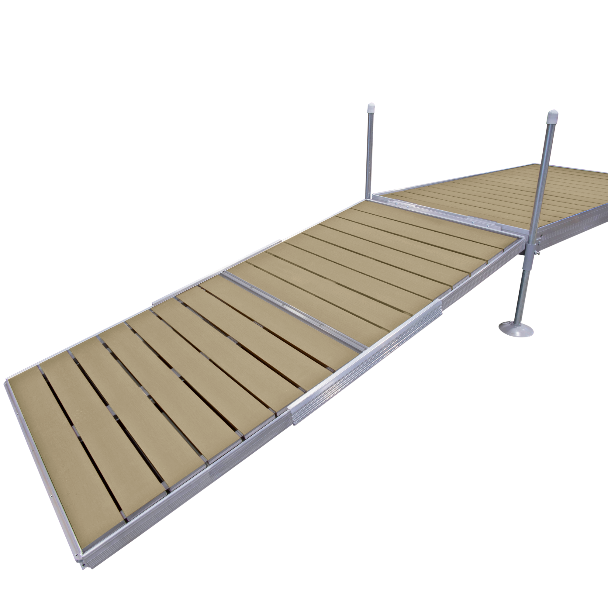 8' Modular Aluminum Gangway with Tan Composite Decking