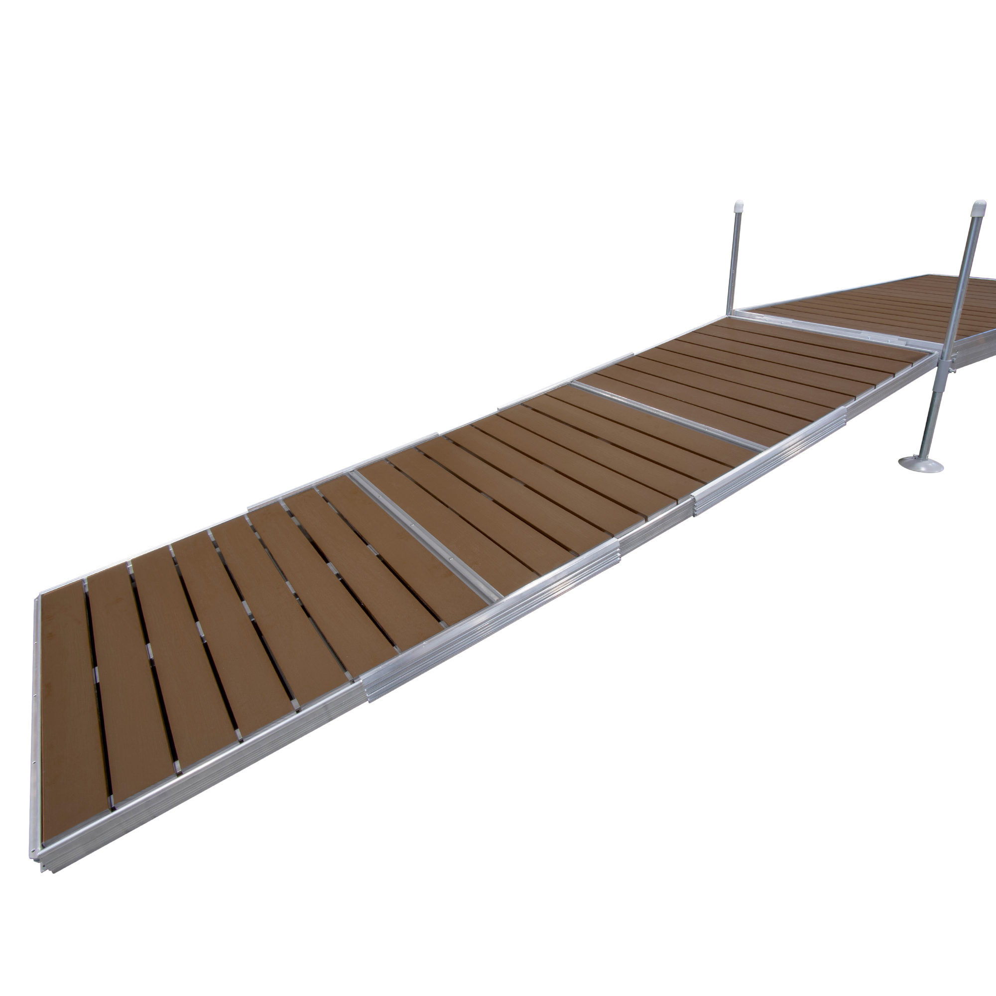 12' Modular Aluminum Gangway with Brown Composite Decking