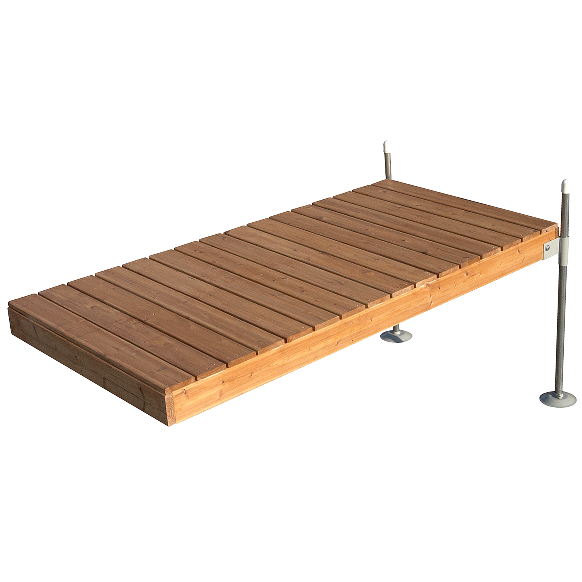8' Straight Boat Dock System with Cedar Frame and Decking