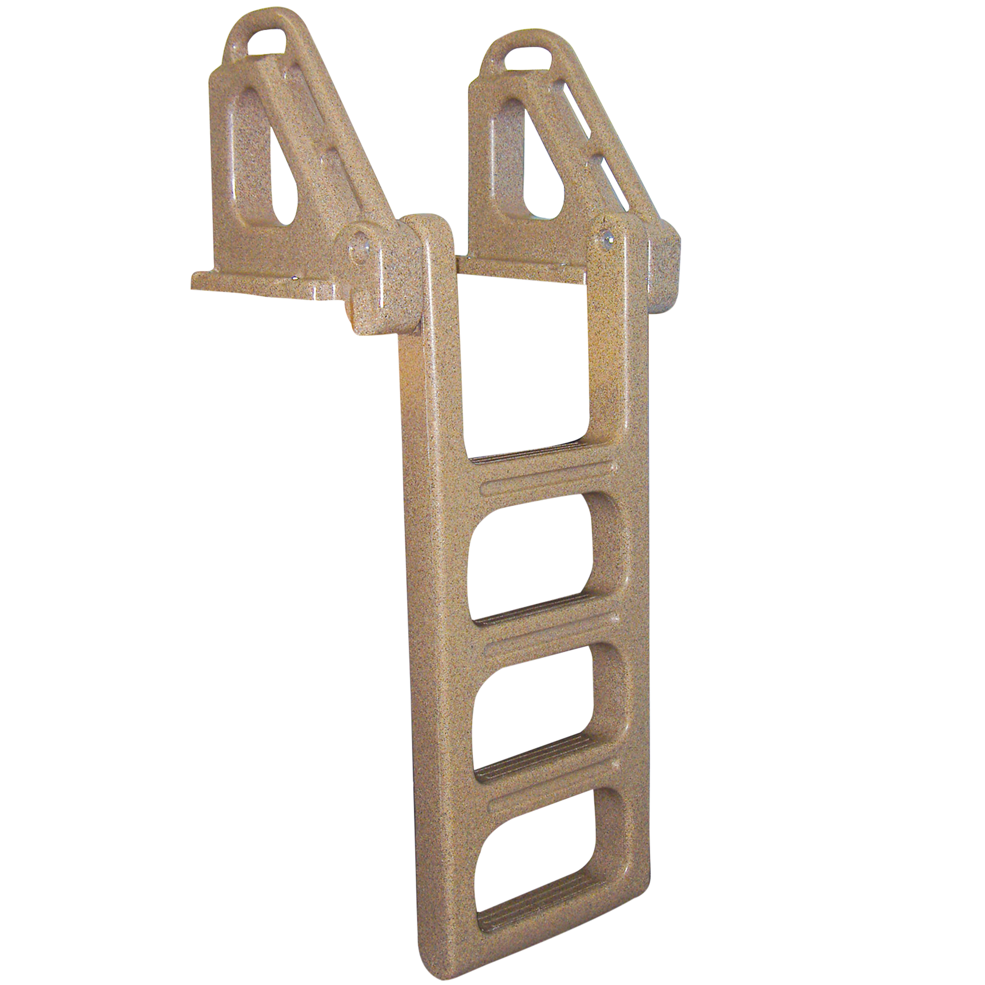 TechStar Rotomolded Heavy Duty Flip Up 4 Step Dock Ladder - Sandstone