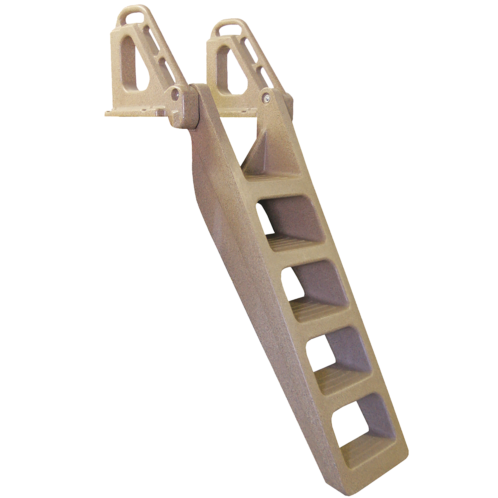 Techstar Rotomolded 5 Step Wide Flip-Up Heavy Duty Stair Step Ladder - Sandstone