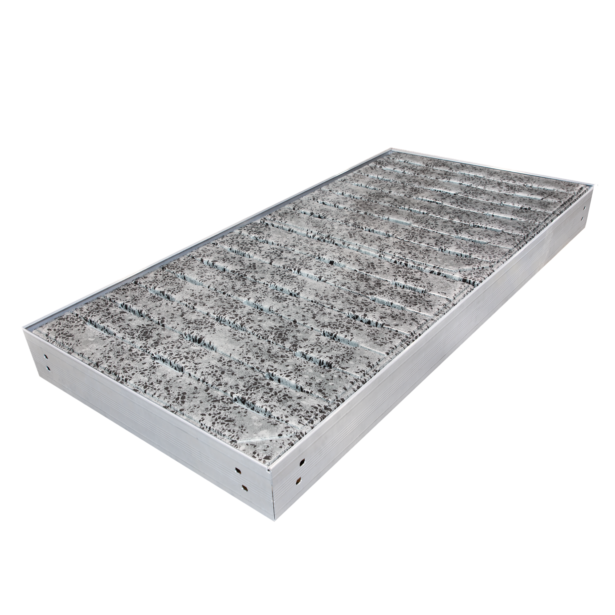 24' Roll-In-Dock Straight Aluminum Frame with Terrazzo Removable Decking Complete Dock Package