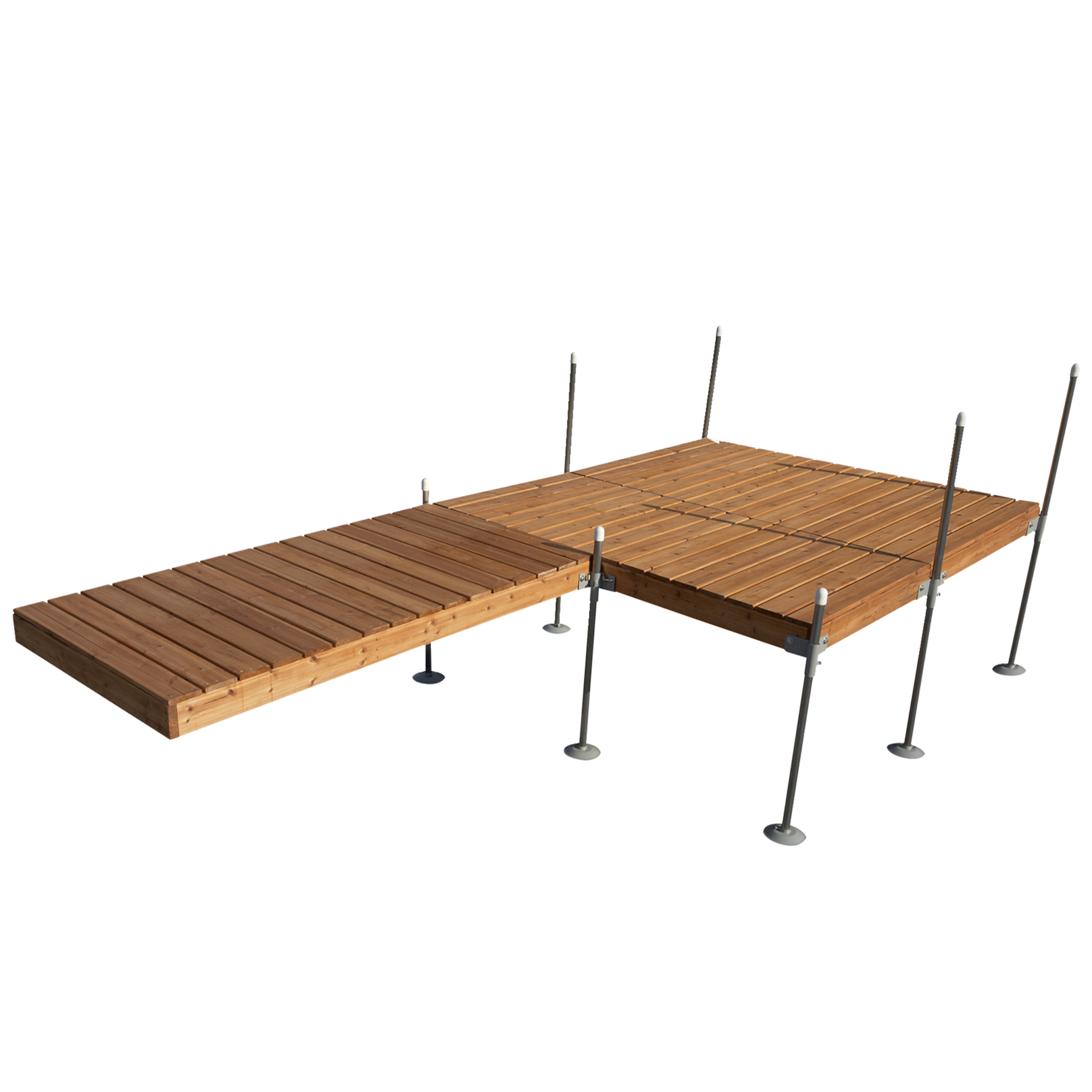 16' Platform Boat Dock System with Cedar Frame and Decking