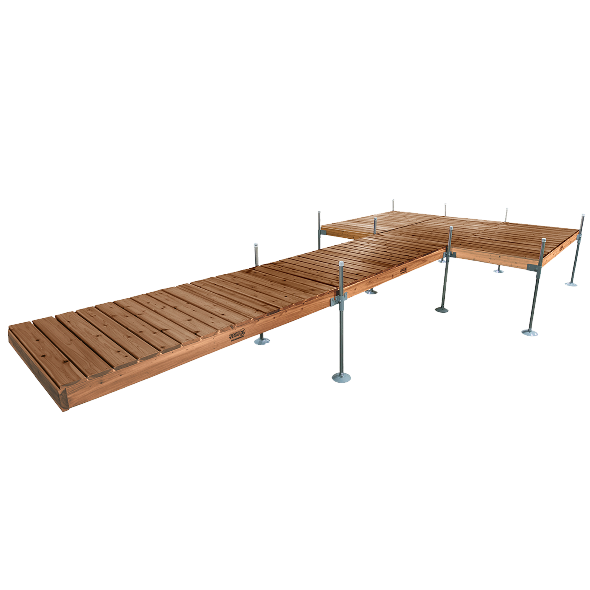 24' Platform Boat Dock System with Cedar Frame and Decking