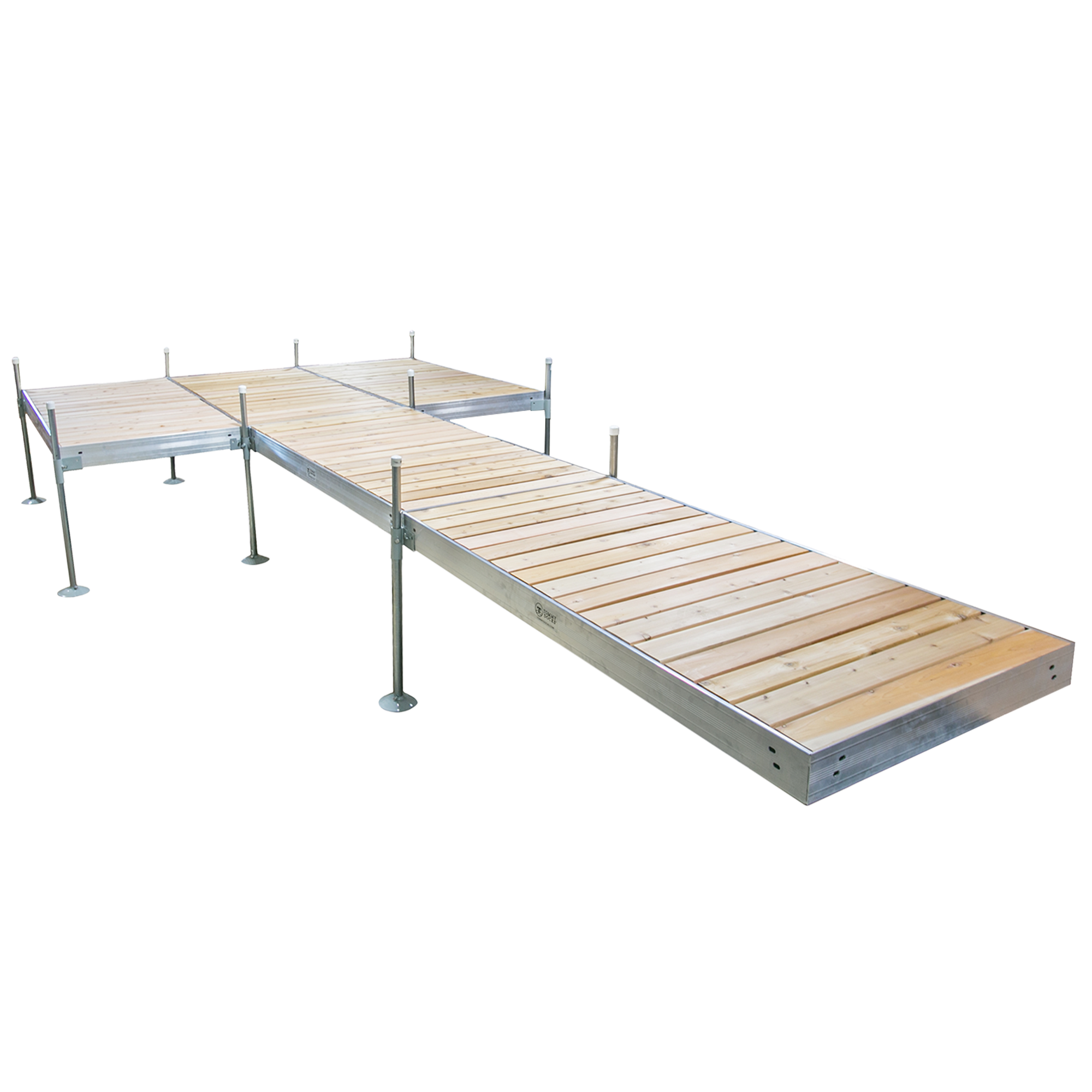 24' Platform Boat Dock with Aluminum Frame and Cedar Decking