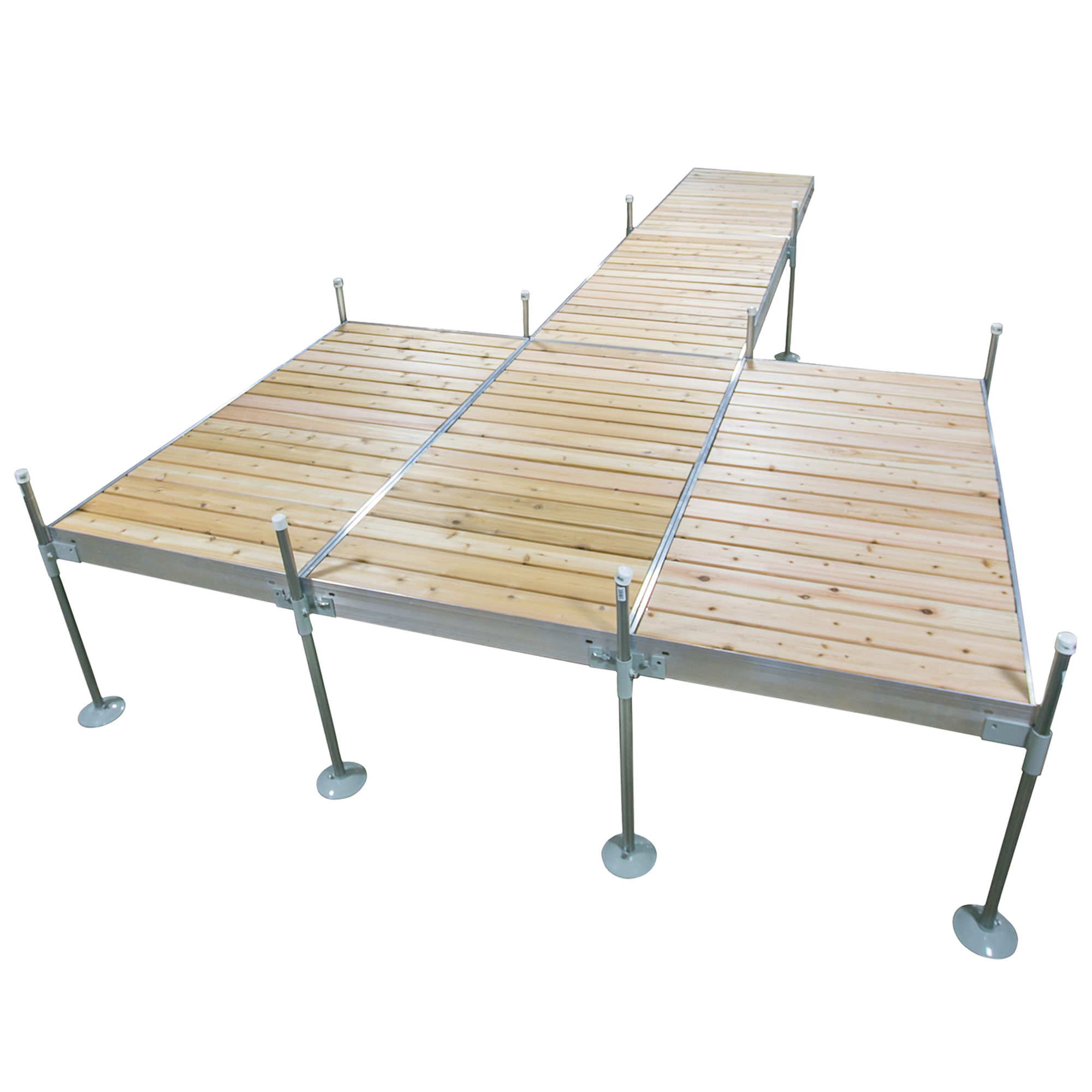 24' Platform Boat Dock with Aluminum Frame and Cedar Decking