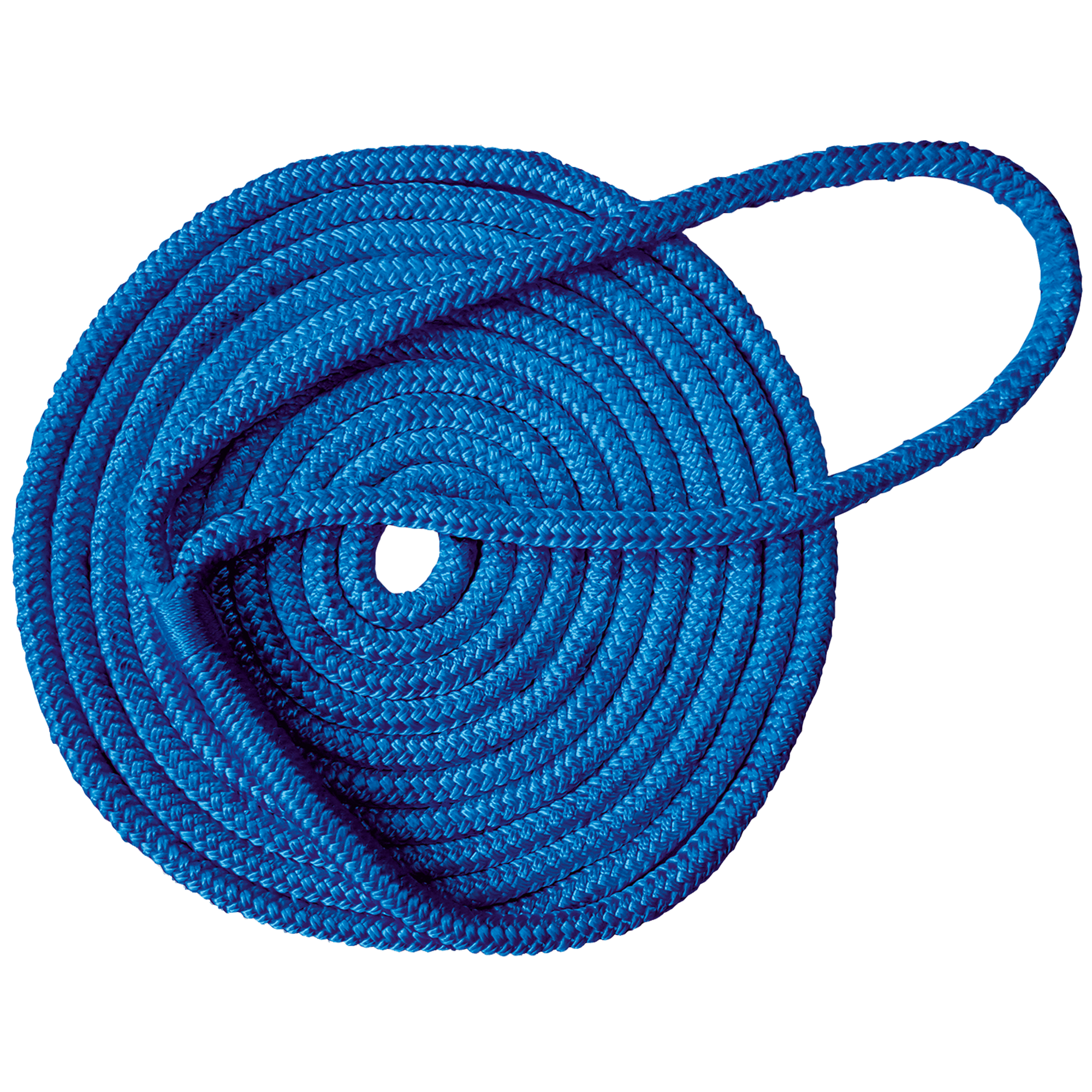 Dock Line - Nylon Dbl Braid 3/8" x 15' - 12" Eye Splice Blue