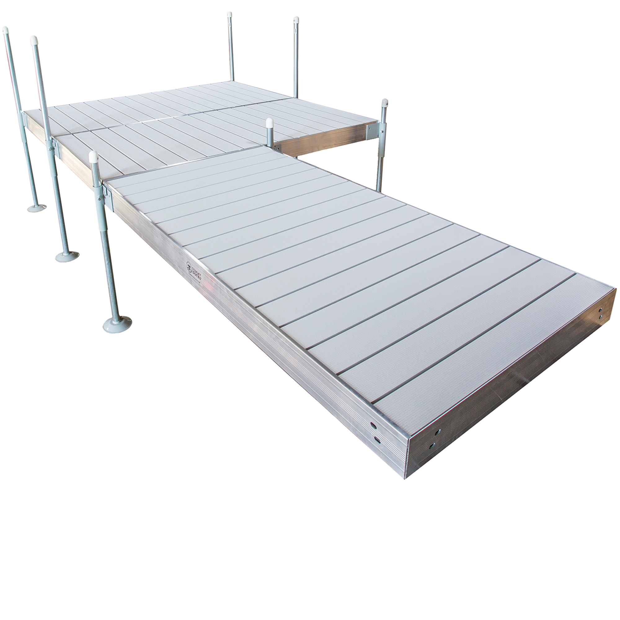 16’ Platform Boat Dock System with Aluminum Frame and Aluminum Decking