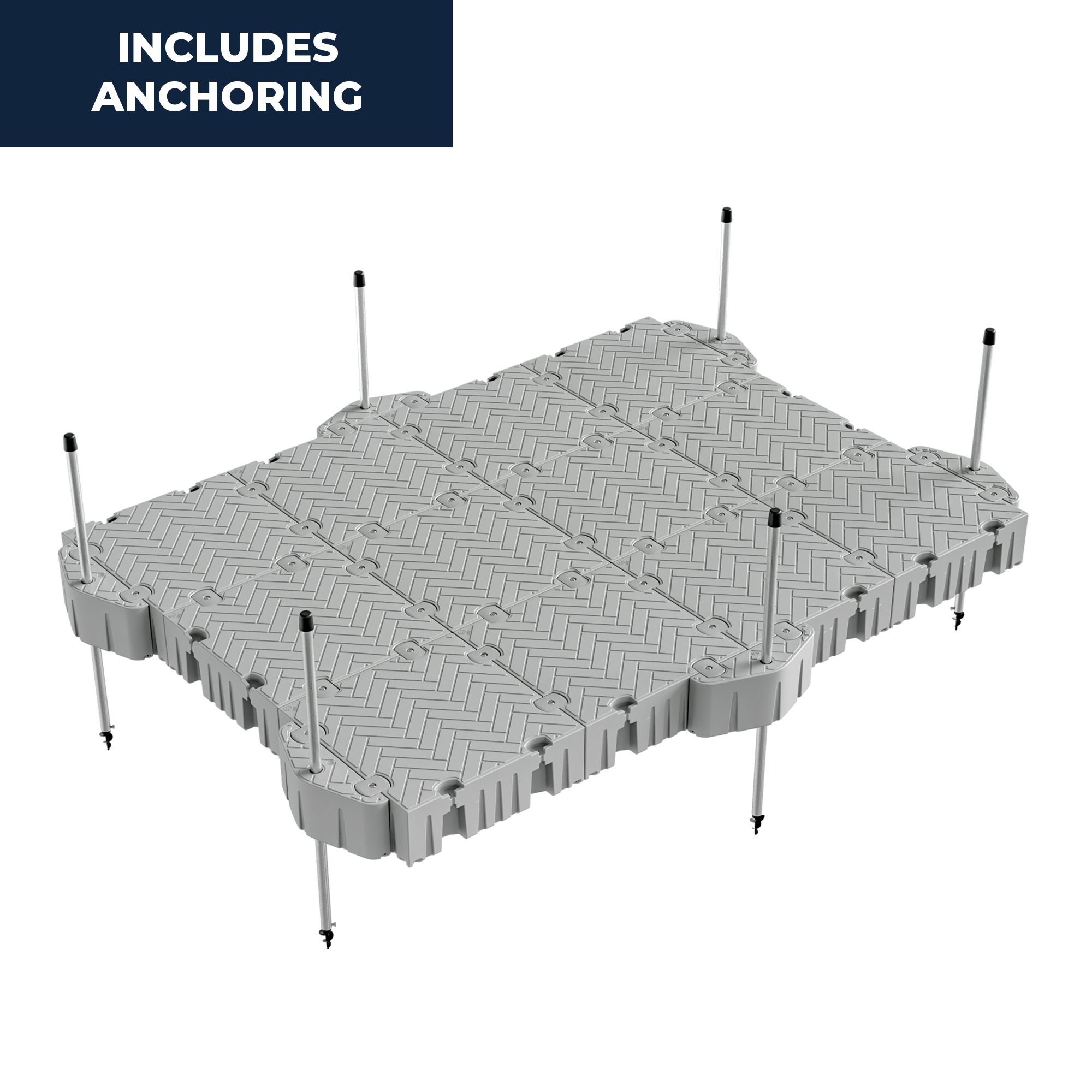 16'x12' Floating Dock Package w/Pipe Guides