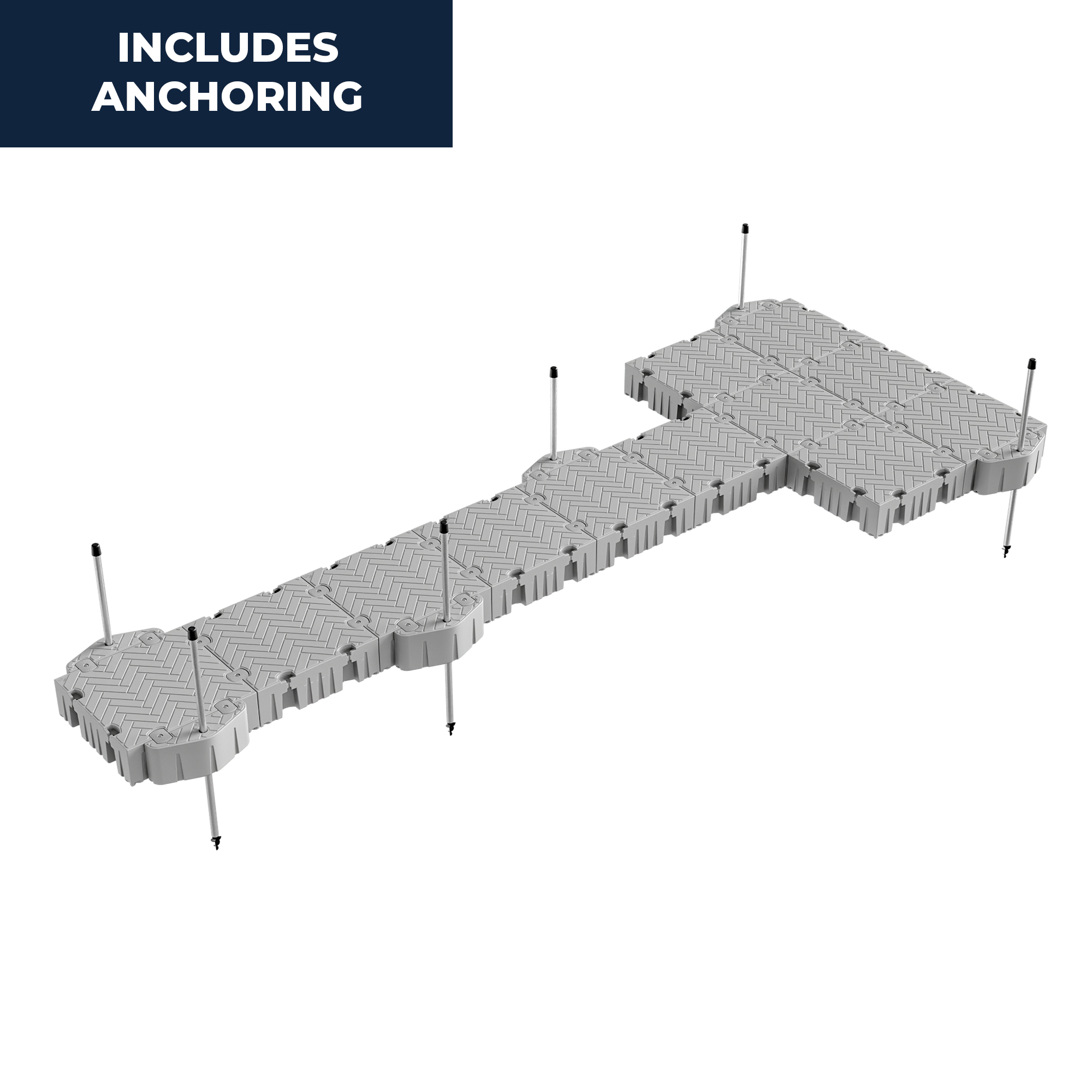 32' Platform Floating Dock Package w/Pipe Guides