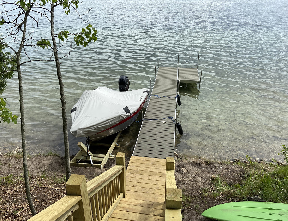 24' Platform-Style Aluminum Frame With Composite Decking Complete Dock