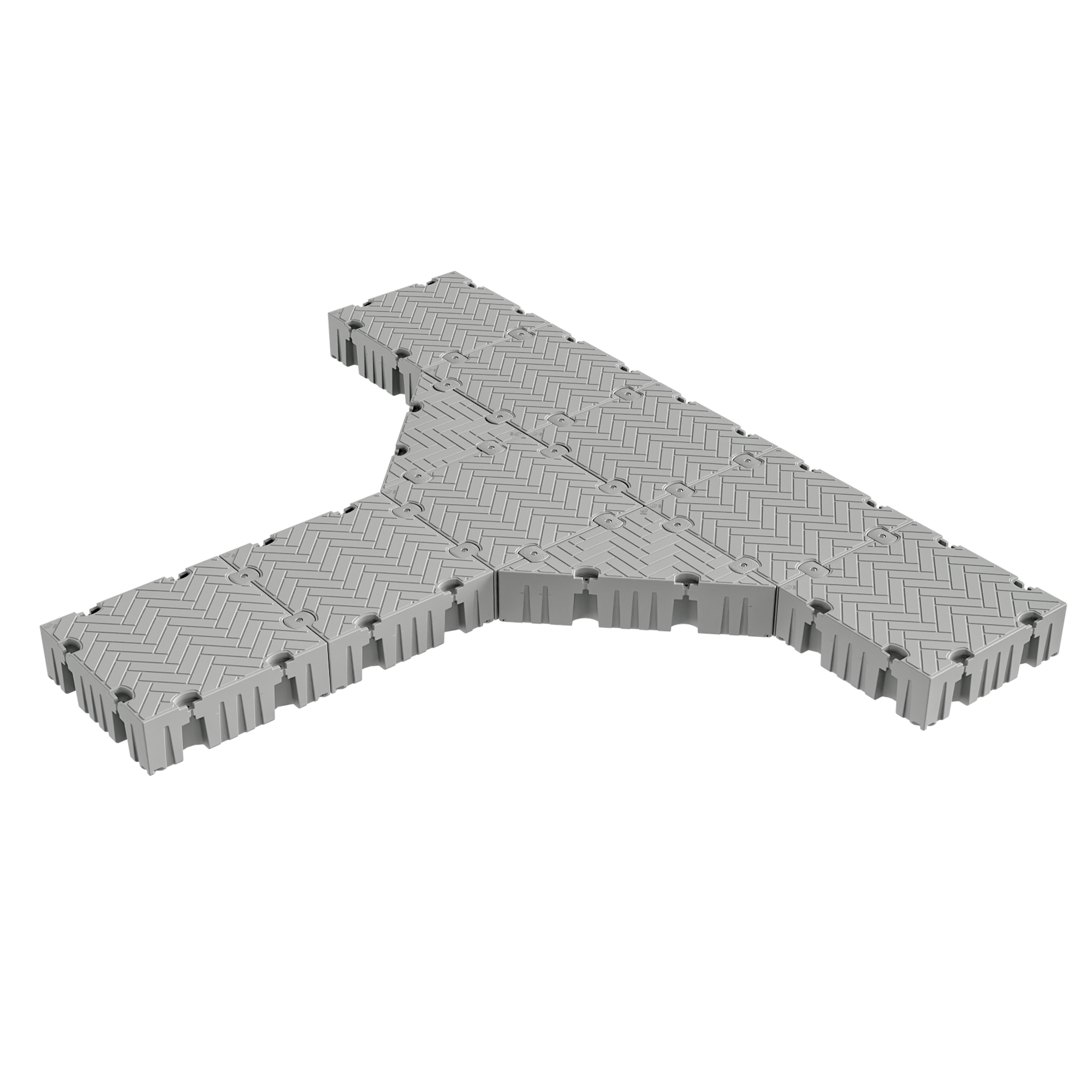 16' Extended T-Shaped Floating Dock Package w/ Corner Floats