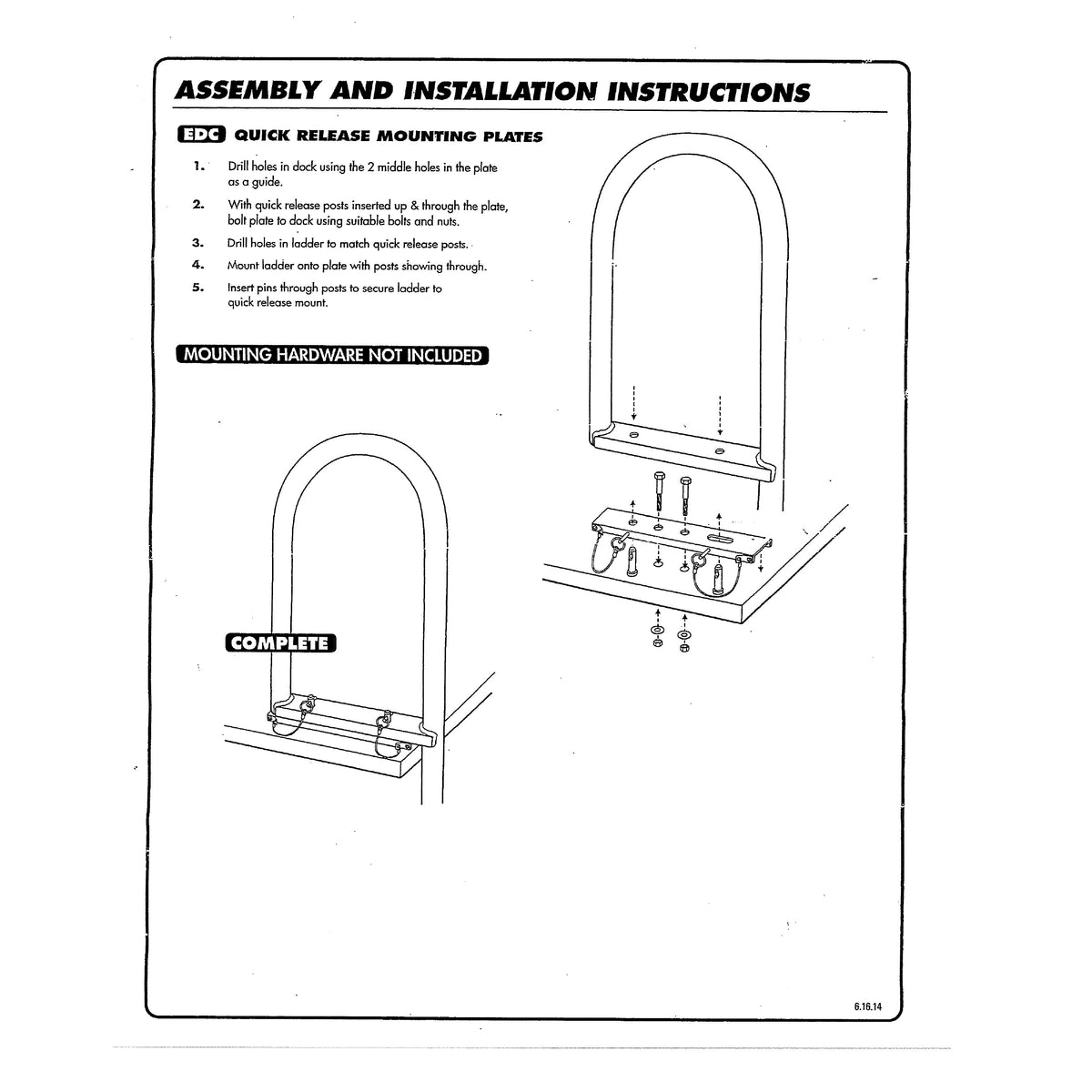 Quick Release Ladder Brackets