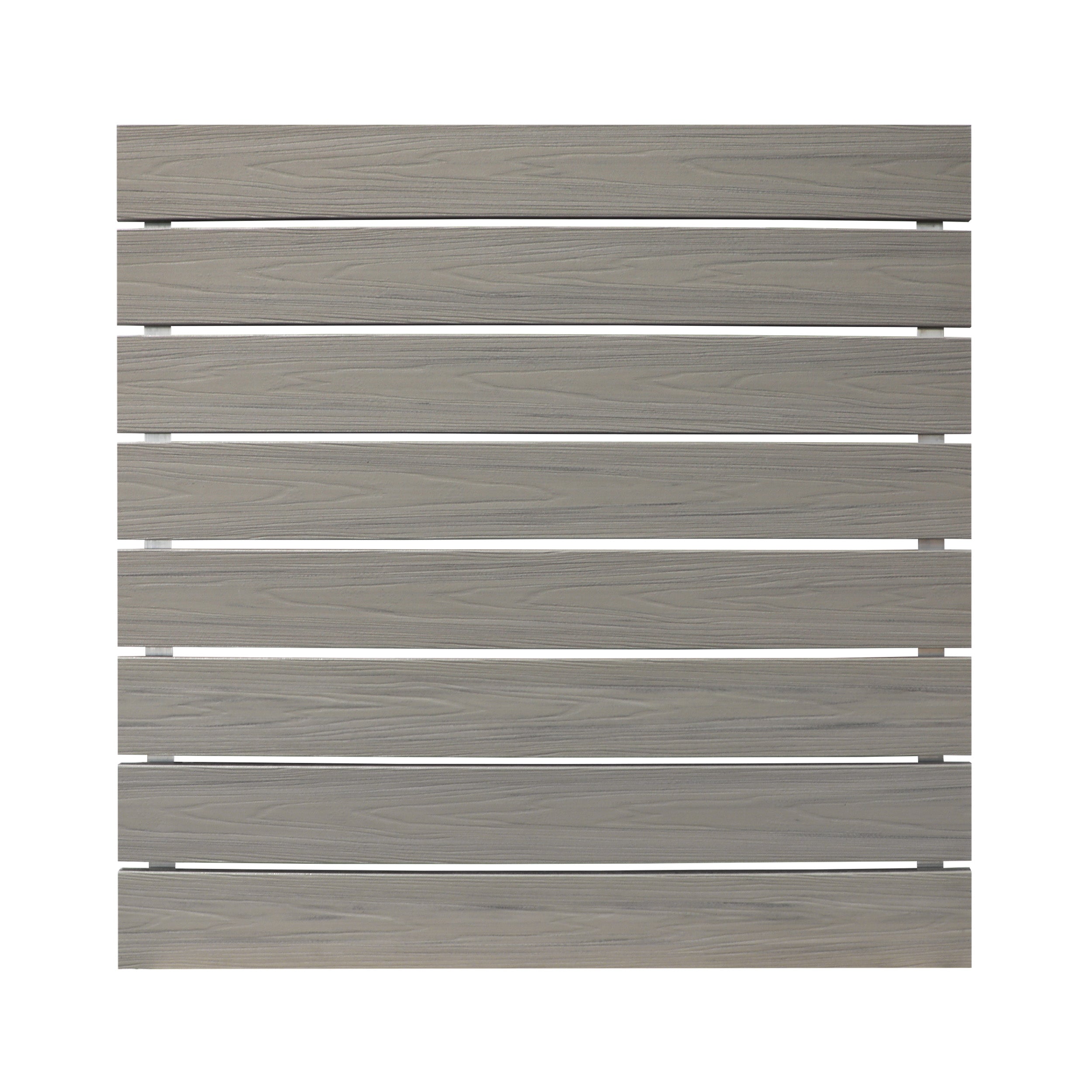 8' Straight Boat Dock System with Aluminum Frame and Gray Composite Decking