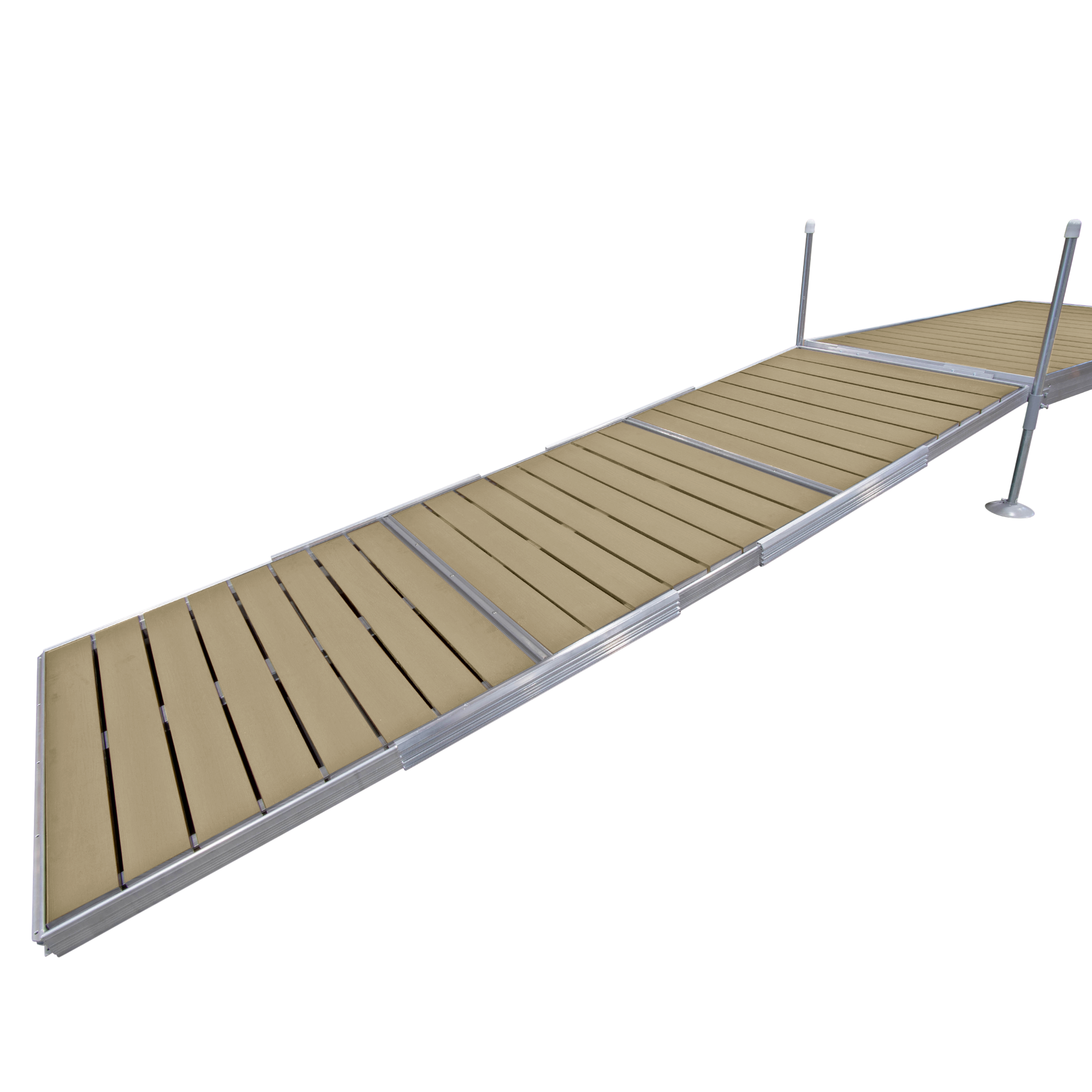 12' Modular Aluminum Gangway with Tan Composite Decking