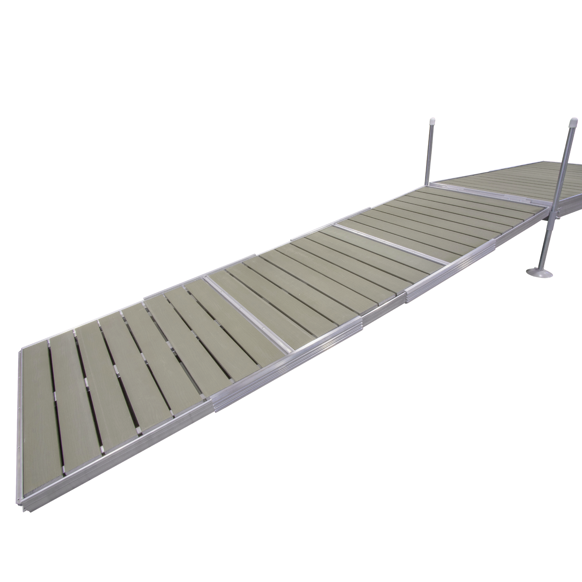 12' Modular Aluminum Gangway with Gray Composite Decking