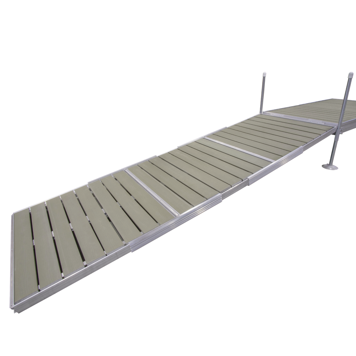 12' Modular Aluminum Gangway with Gray Composite Decking