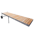16' Roll-In-Dock Straight Aluminum Frame With Removable Cedar Decking Complete Dock Package