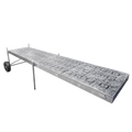 16' Roll-In-Dock Straight Aluminum Frame with Terrazzo Removable Decking Complete Dock Package