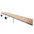 24' Roll-In-Dock Straight Aluminum Frame With Removable Cedar Decking Complete Dock Package