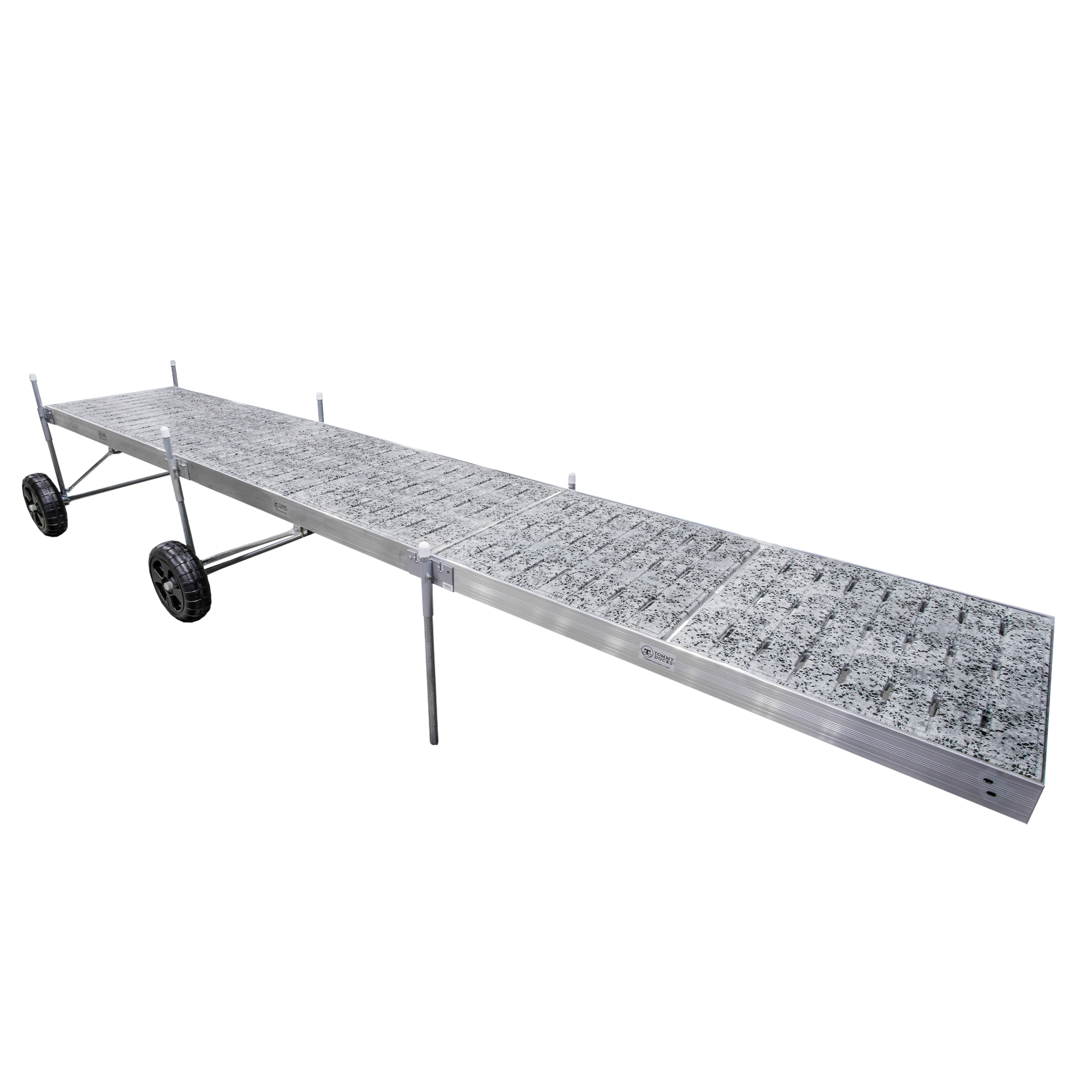 24' Roll-In-Dock Straight Aluminum Frame with Terrazzo Removable Decking Complete Dock Package