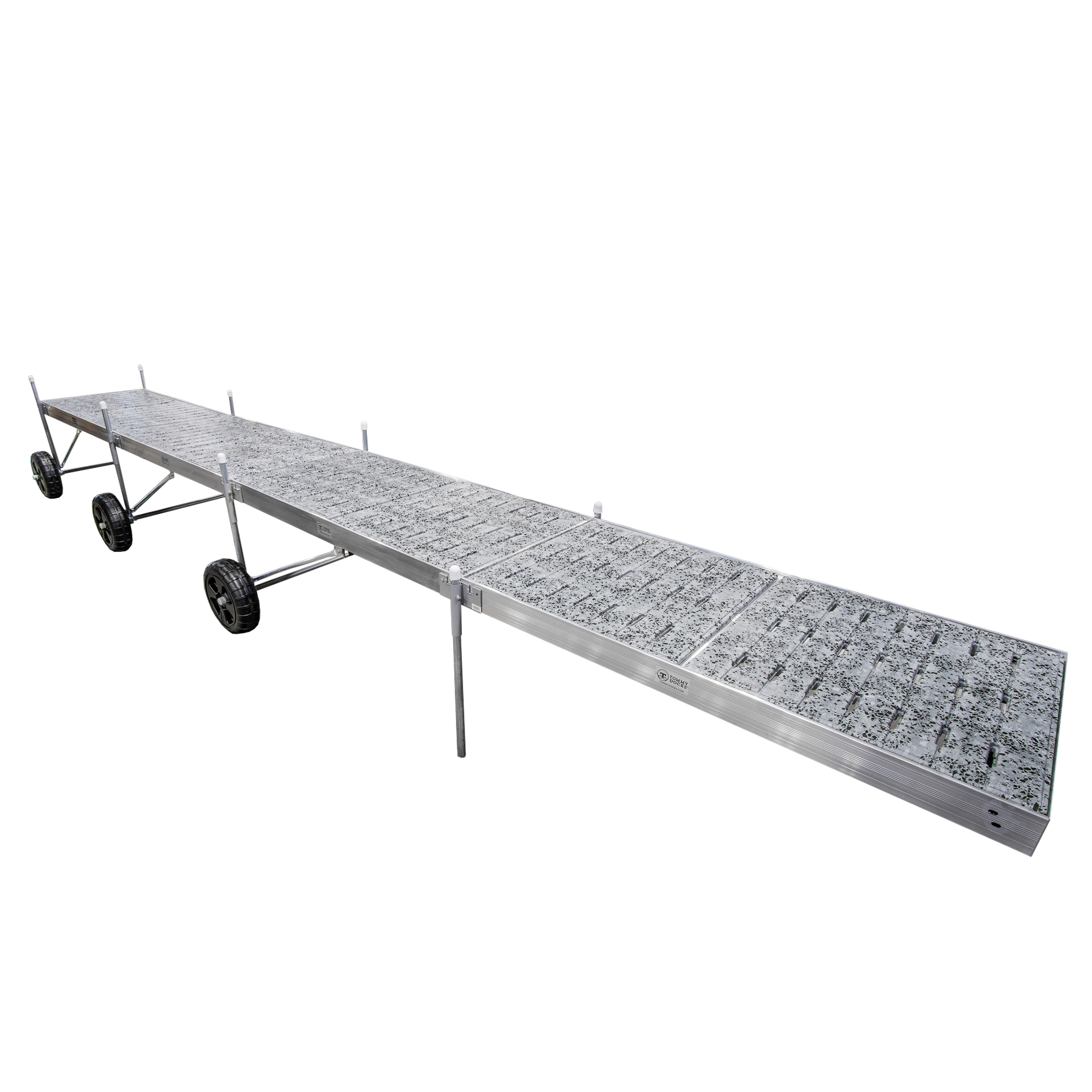 32' Roll-In-Dock Straight Aluminum Frame with Terrazzo Removable Decki
