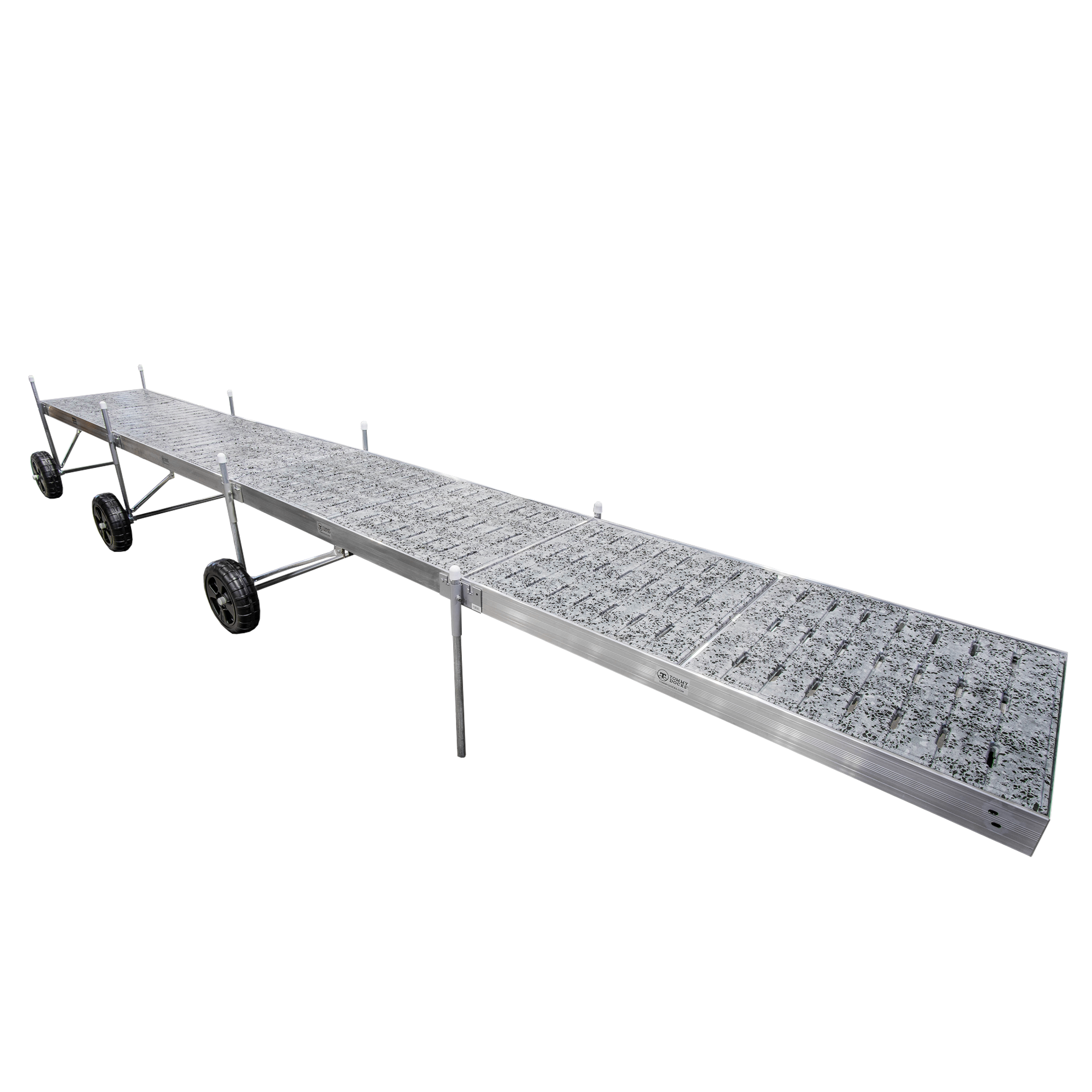 32' Roll-In-Dock Straight Aluminum Frame with Terrazzo Removable Decking Complete Dock Package