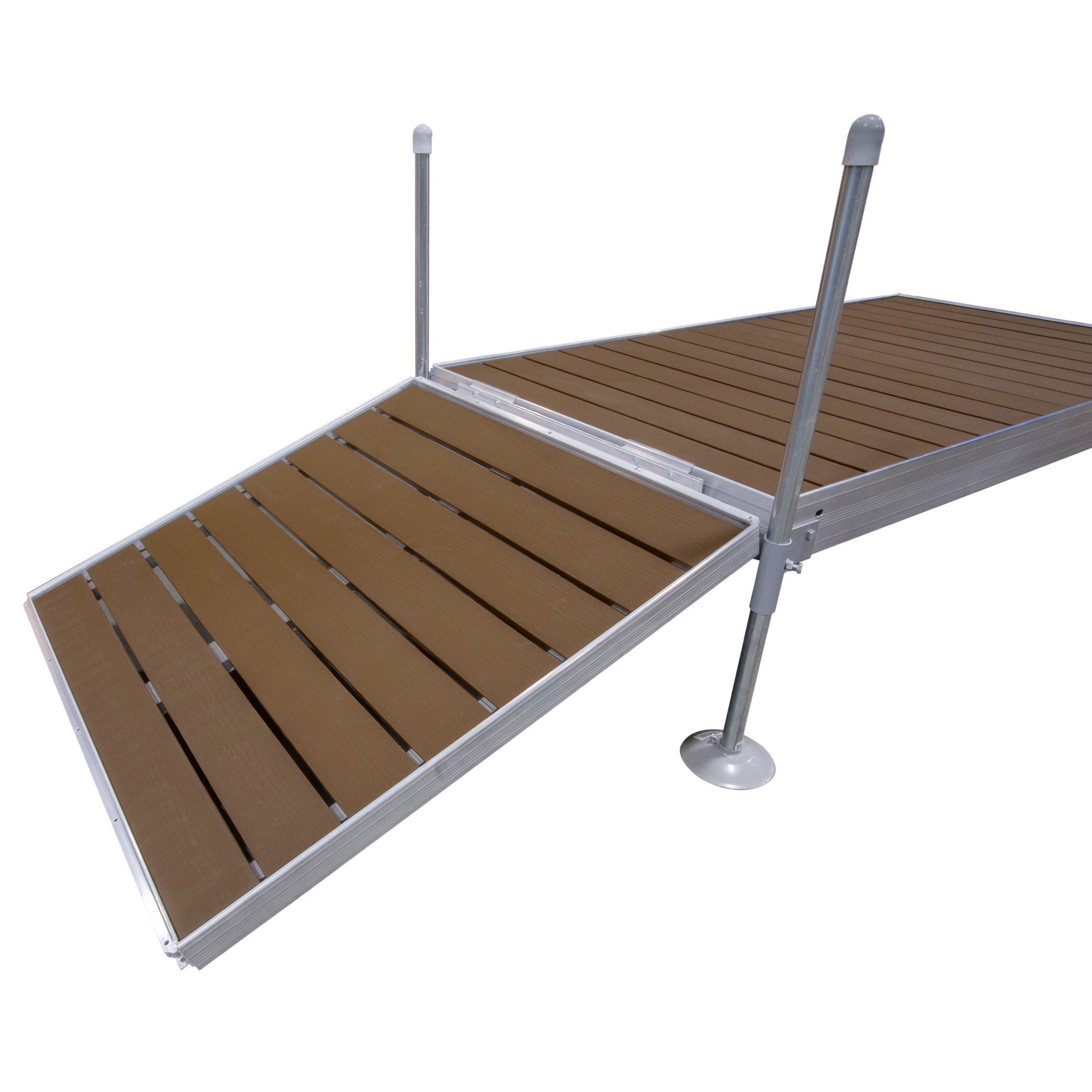 4' Modular Aluminum Gangway with Brown Composite Decking