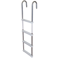 4-Step Pontoon Swim Ladder Aluminum Non-Telescope for Watercraft