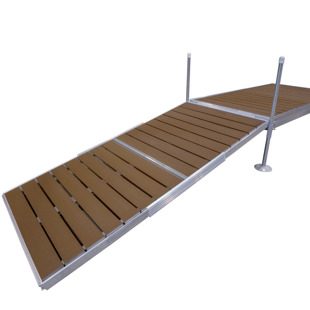 8' Modular Aluminum Gangway with Brown Composite Decking