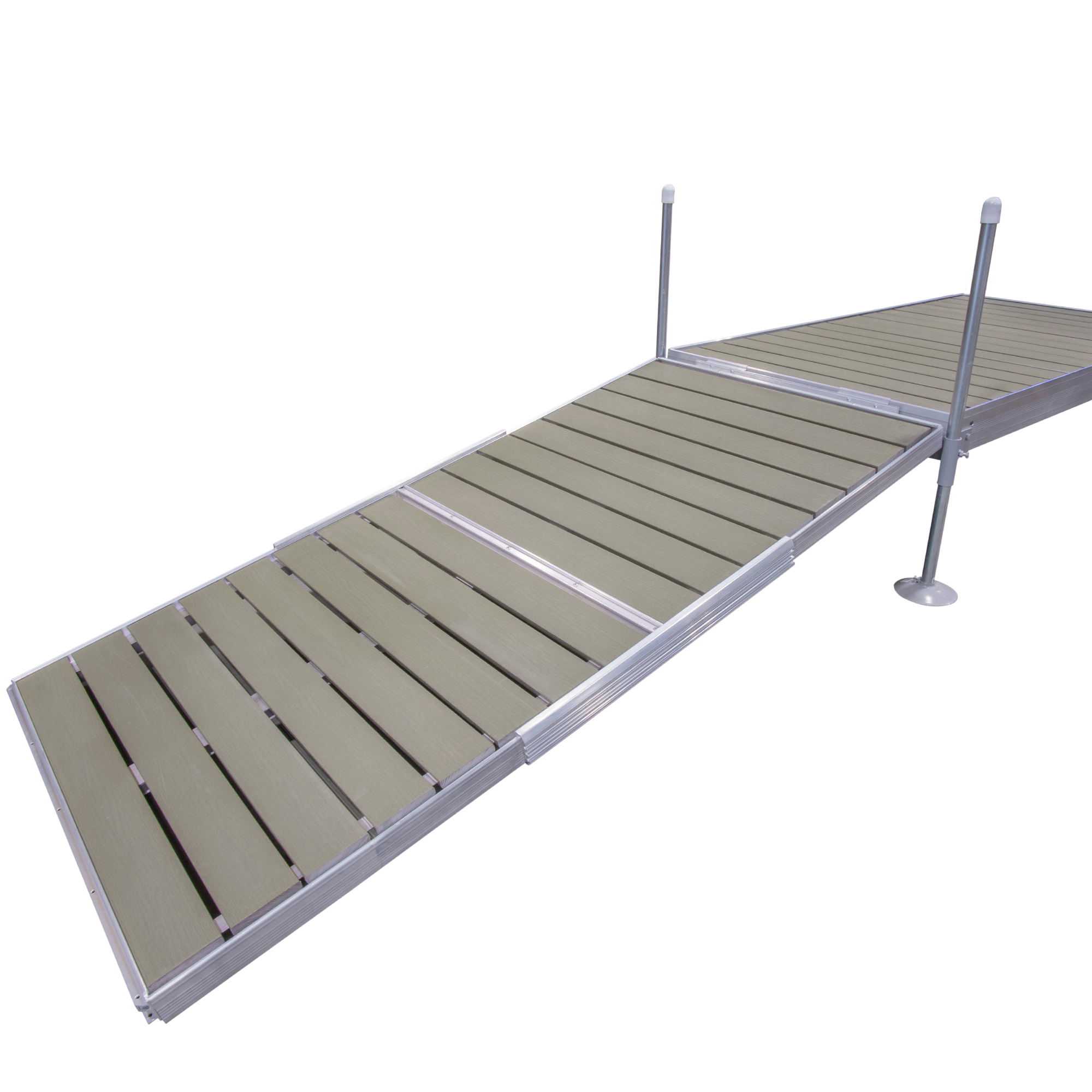 8' Modular Aluminum Gangway with Gray Composite Decking