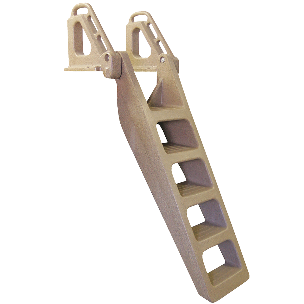 Techstar Rotomolded 5 Step Wide Flip-Up Heavy Duty Stair Step Ladder - Sandstone