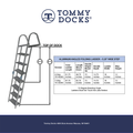 7-Rung 16" Wide Aluminum Angled Folding Dock Ladder