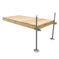 8' Straight Boat Dock System Extender Package with Cedar Frame and Decking