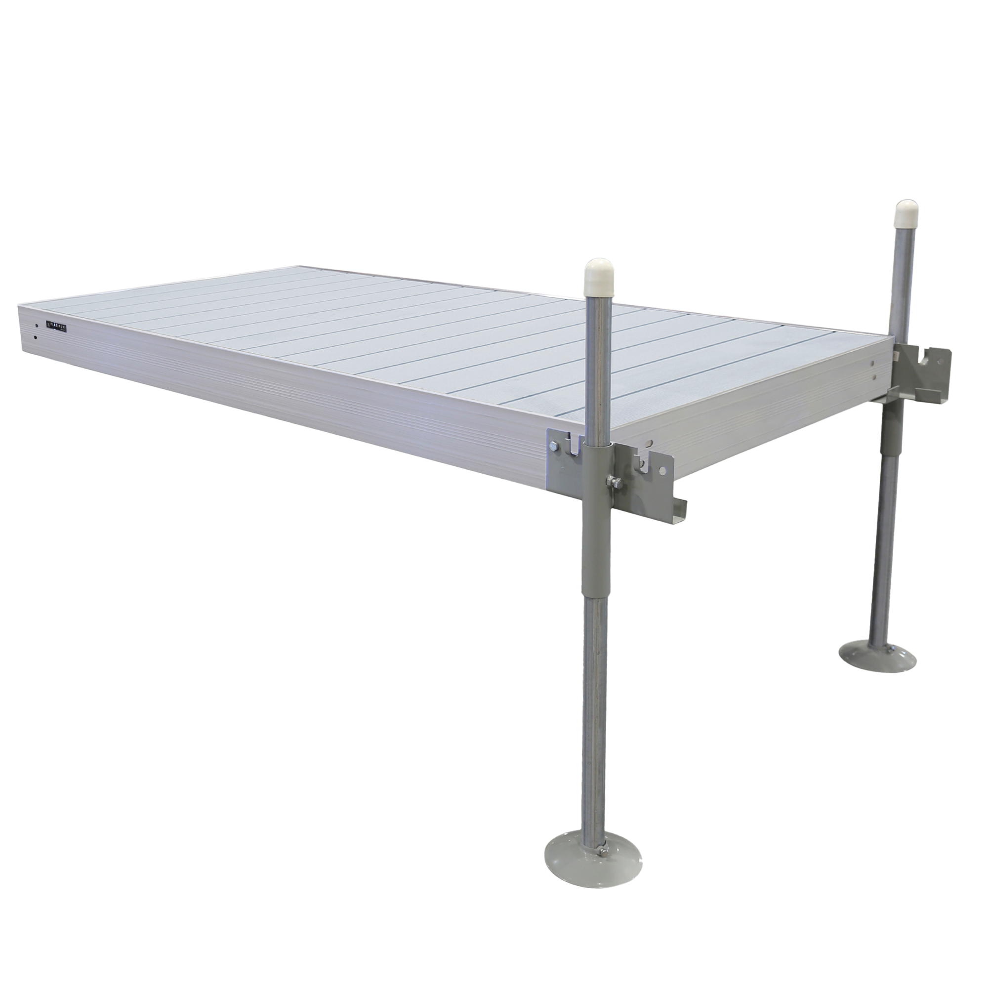 8’ Straight Boat Dock System Extender Package with Aluminum Frame and Aluminum Decking