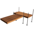 12' T-Shaped Boat Dock System with Cedar Frame and Decking