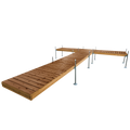 24' T-Shaped Boat Dock System with Cedar Frame and Decking