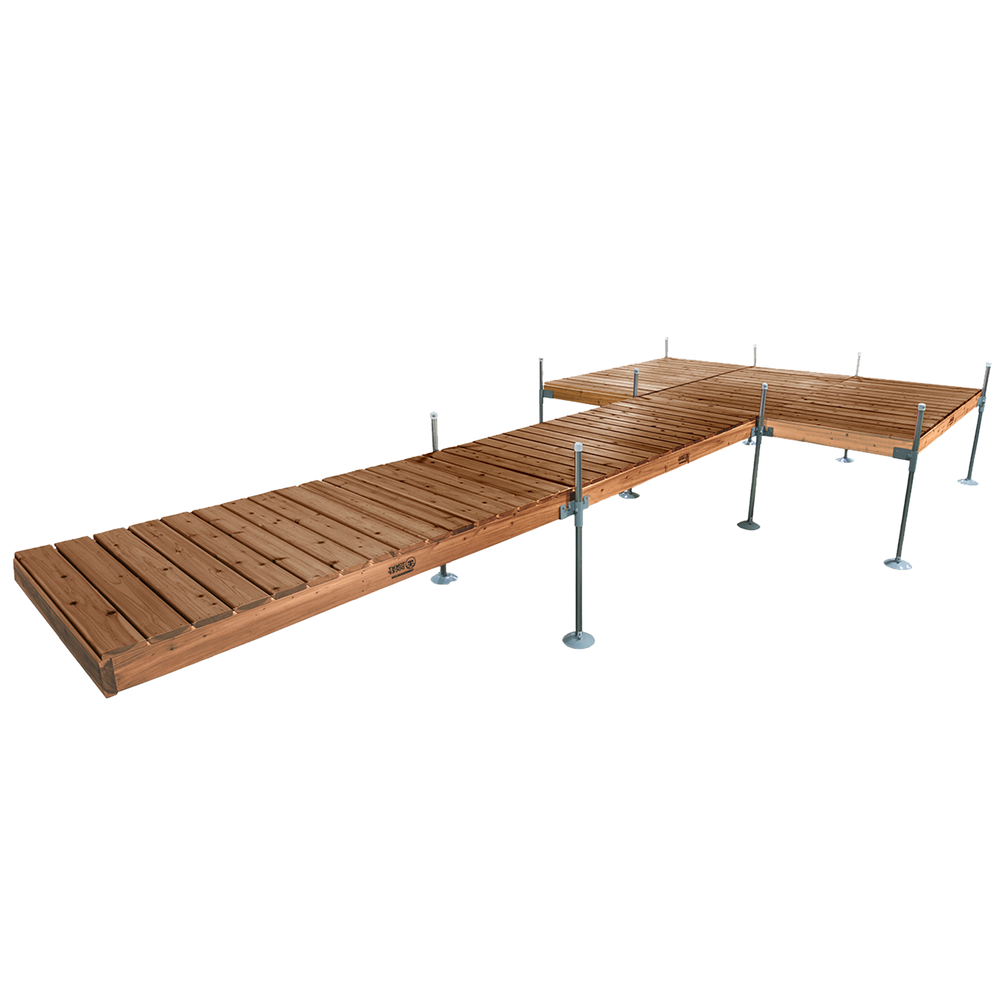 24' Platform Boat Dock System with Cedar Frame and Decking
