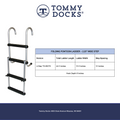 4-Step Removable Folding Ladder Anodized Aluminum for Watercraft
