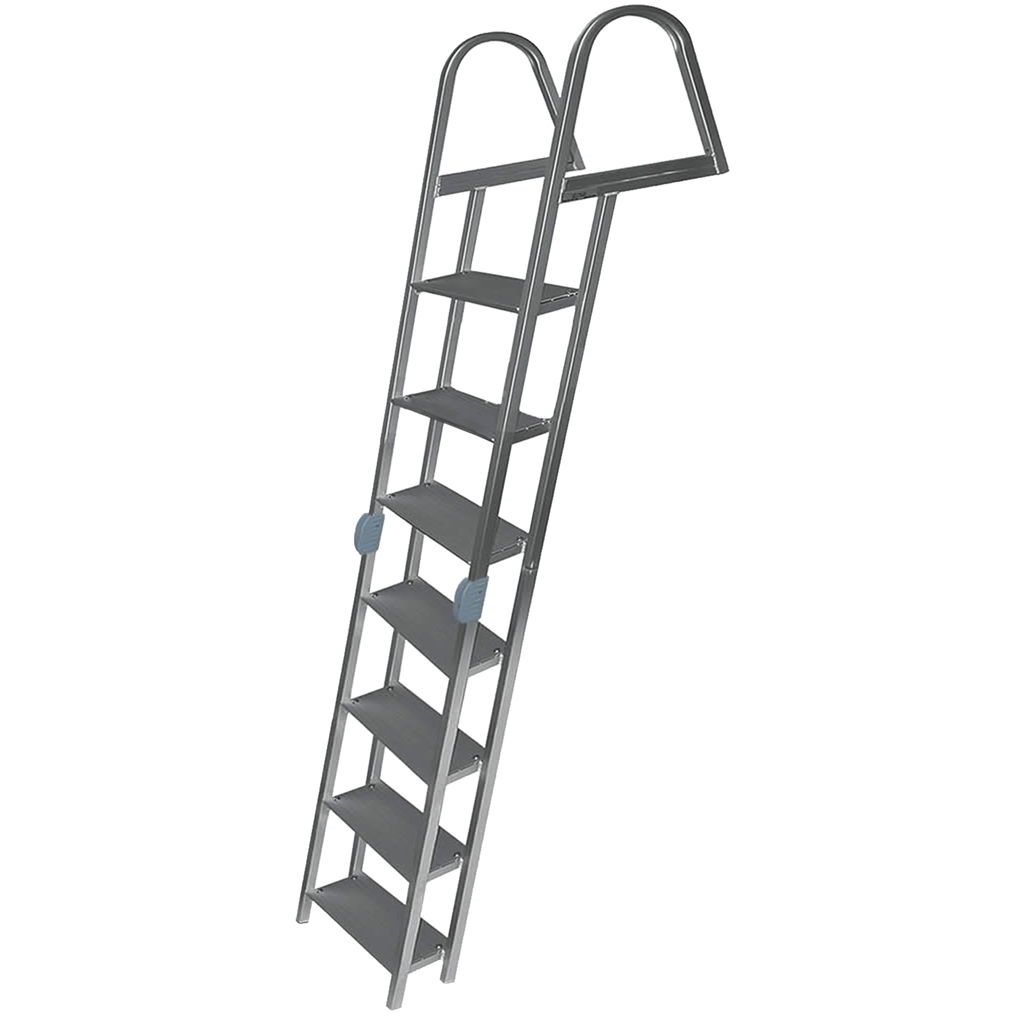 Aluminum Angled Folding Dock Ladder - 5.25” Wide Step - 2 Lengths Available
