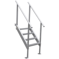 Aluminum Platform Dock Ladder - 4" Wide Step - 2 Lengths Available