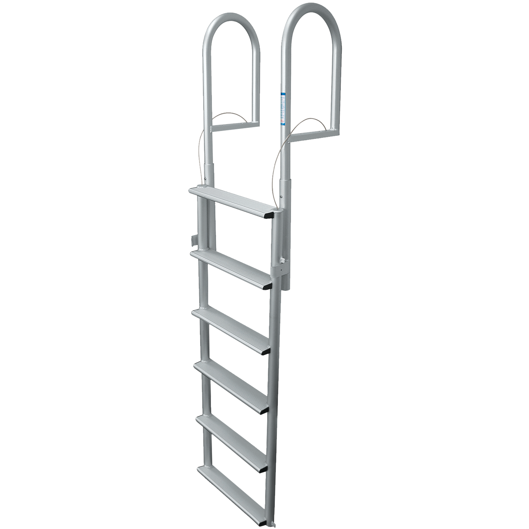 6 Rung Aluminum Lifting Ladder - 4" Wide Step