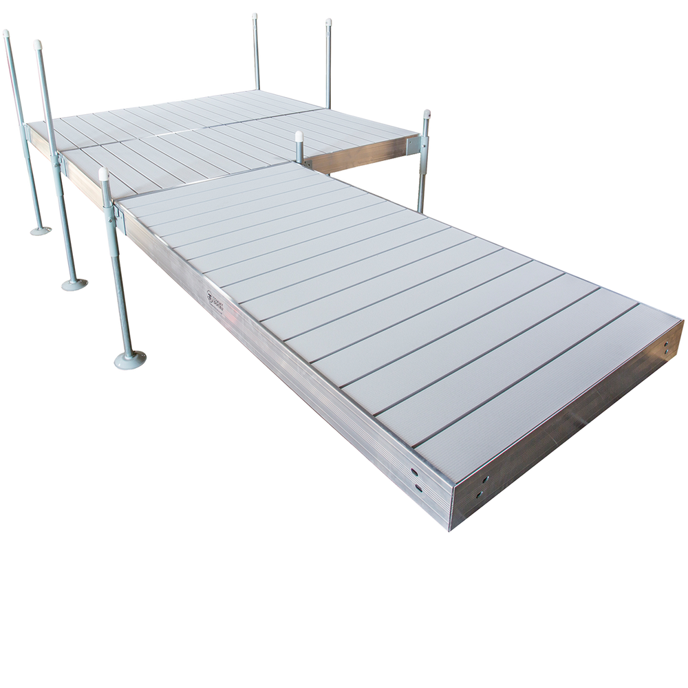 16’ Platform Boat Dock System with Aluminum Frame and Aluminum Decking