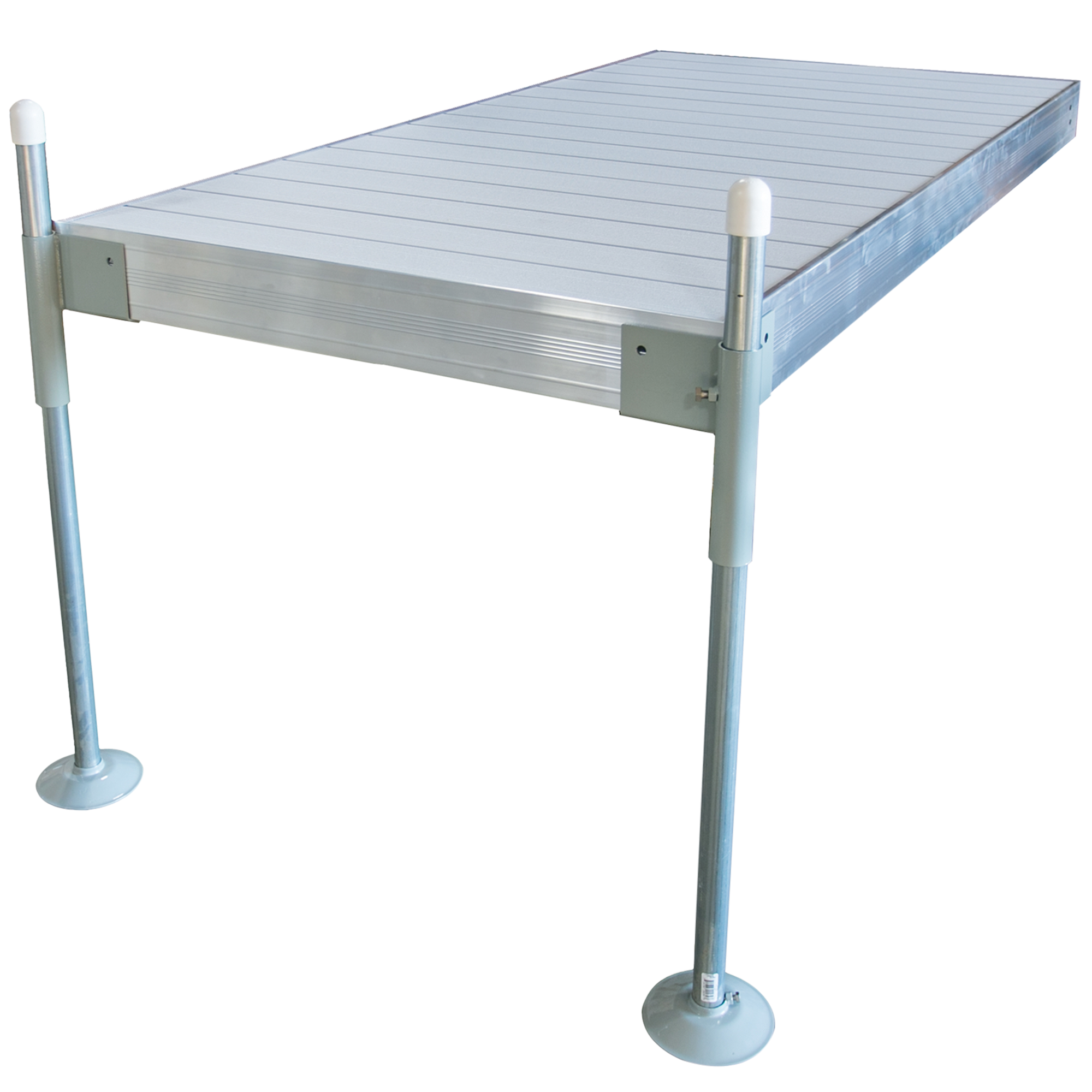 8’ Straight Boat Dock System with Aluminum Frame and Aluminum Decking